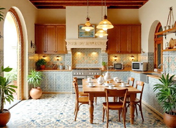 Кухня массив дерева в арвбском стиле